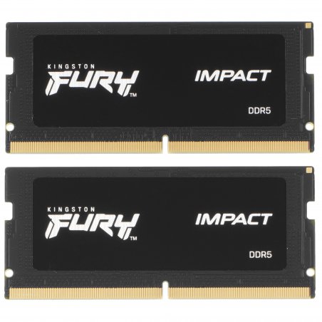 Оперативная память Kingston Fury Impact, DDR5, 32GB (2x16GB), 5600MHz, CL40, SO-DIMM