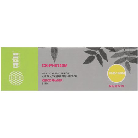 Картридж лазерный Cactus CS-PH6140M (106R01482) пурпурный (2000 стр.) для Xerox 6140