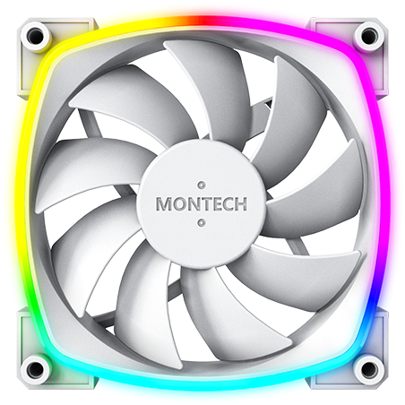 Вентилятор для корпуса MONTECH RX120 PWM белый, 120 мм, 1600 об/мин, 27 дБ, 4 pin