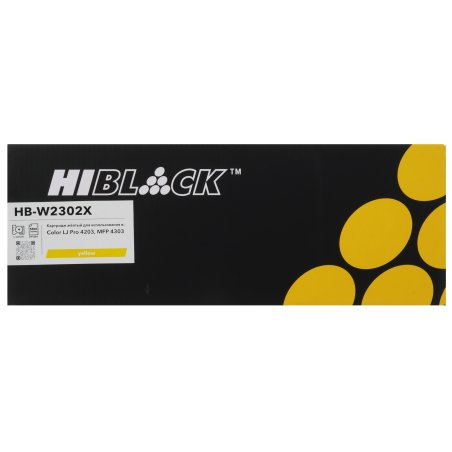 Картридж Hi-Black (HB-W2302X) для HP Color LaserJet Pro 4203/MFP 4303, Y, 5,5K