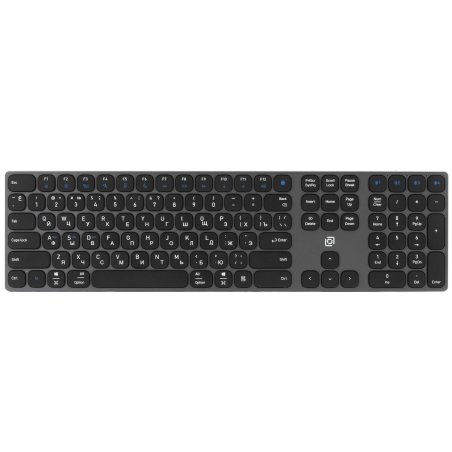 Клавиатура Oklick K867W (2002130) беспроводная, USB, Bluetooth/Радиоканал, серый/черный