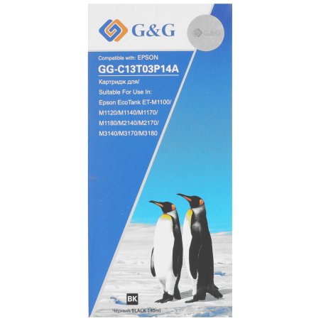 Чернила G&G GG-C13T03P14A черный140мл для Epson M1100/M1120/M1140/M1170/M1180