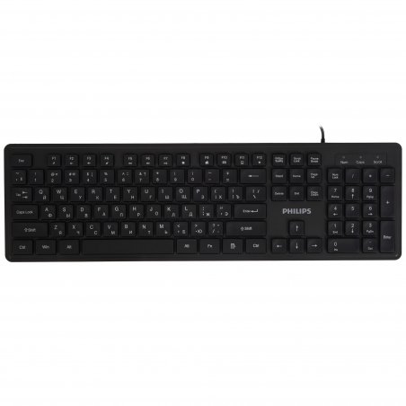 Клавиатура Philips SPK6264 проводная, USB Type-A, чёрный