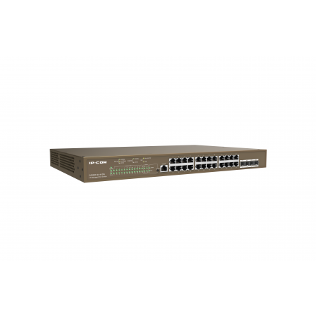 Коммутатор IP-COM G5328P-24-410W, 24×1 Гбит/с PoE + 4×1 Гбит/с SFP, управляемый