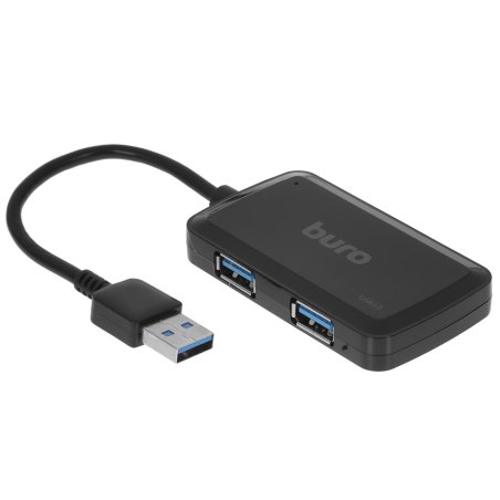 Разветвитель USB 3.0 Buro BU-HUB4-U3.0-S 4порт. черный