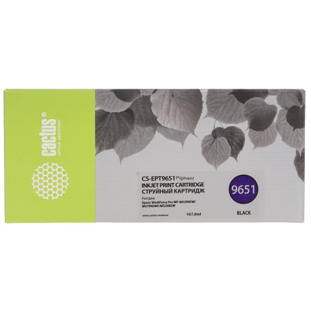 Картридж струйный Cactus CS-EPT9651 черный (187мл) для Epson WorkForce Pro WF-M5299DW/M5799DWF