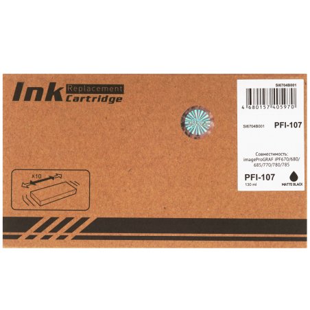 Картридж струйный Canon PFI-107MBK (6704B001) черный матовый (130 мл) для Canon iP F680/685/780/785