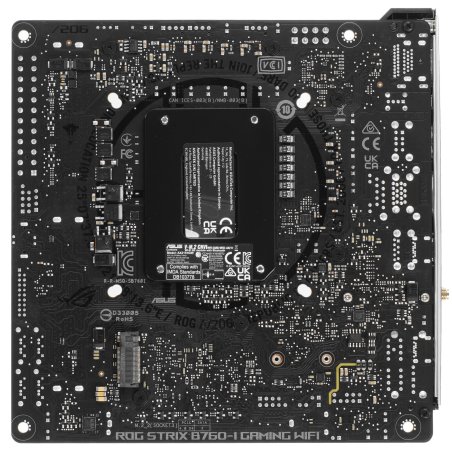 Материнская плата ASUS ROG STRIX B760-I GAMING WIFI, LGA 1700, Intel B760, 2xDDR5, 4xSATA, 2xM.2, 1xPCIe 5.0 x16, 1xHDMI, 1xDP, 1x 2.5Gb LAN, 3xUSB-A 2.0, 3xUSB-A 3.2 Gen 1, 1xUSB-C 3.2 Gen 1, 1xUSB-C 3.2 Gen 2x2, 5x3.5 мм, 7.1, Mini-ITX