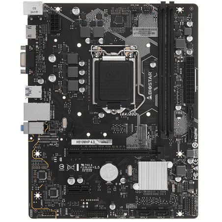 Материнская плата Biostar H510MHP 4.0, LGA 1200, Intel H470, 2xDDR4, 4xSATA, 1xM.2, 1xPCI-E 3.0 x16, 1xPCI-E x1, 1xHDMI, 1xVGA, 1x 1Gb LAN, 2xUSB-A 3.2 Gen 1, 2xUSB-A 2.0, 3x3.5 мм, 7.1, Micro-ATX