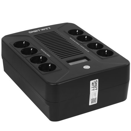 Источник бесперебойного питания SMARTWATT UPS SAFE PRO LCD 600 Line-interactive 600VA/360W Brick (Euro x8, USB, RJ11/RJ45 protection, LCD, 275x210x9
