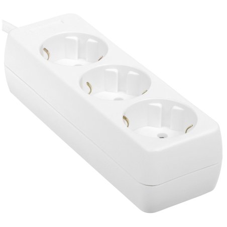 Сетевой удлинитель Perfeo с заземлением "POWERMATE", PF_A4687 (3,0 м, 3 розетки, белый (PF-PE-3/3,0-W))