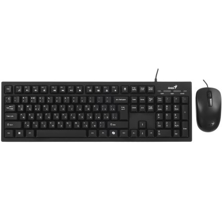 Комплект клавиатура + мышь проводной Genius KM-100SE клавиатура+мышь, USB. черный (31330009402)