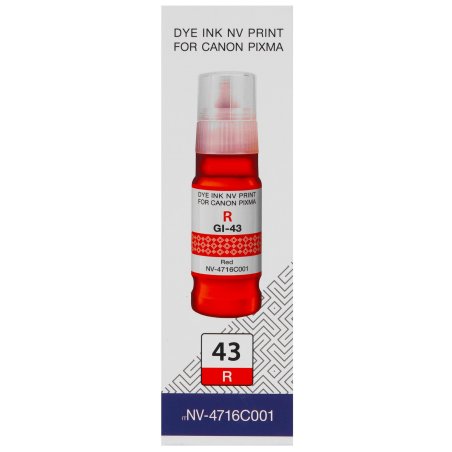 Чернила NVPrint GI-43 R (NV-4716C001) для Canon Pixma G540, G640 (70 мл) Red (в коробке) совместимые