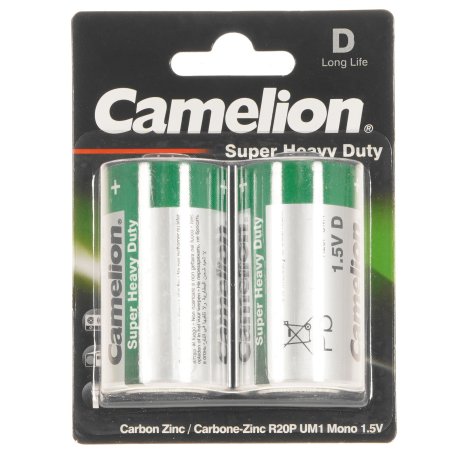 Батарейка Camelion R20 BL-2 1.5В