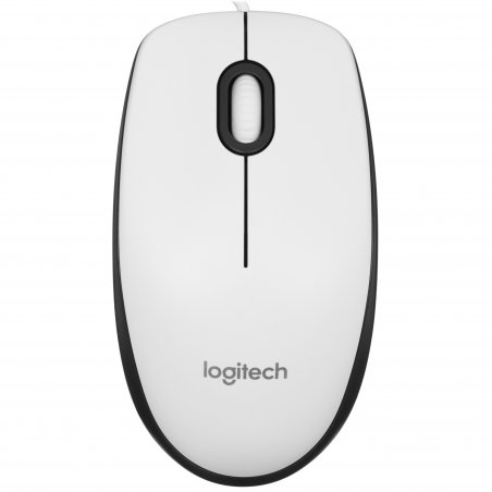 Мышь проводная Logitech M100R белый, 1000 dpi, USB, кнопки - 3