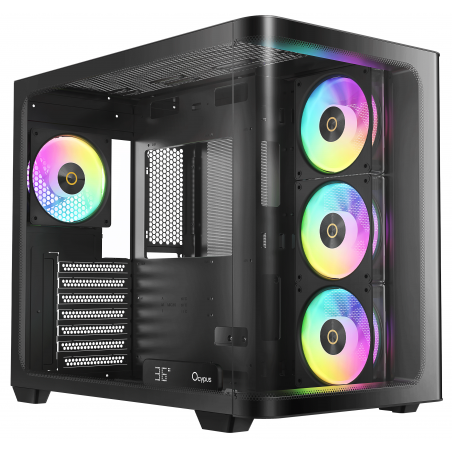 Компьютерный корпус Ocypus Iota C70 BK Curve ARGB Digital (Iota-C70-BKD400CD-GL)