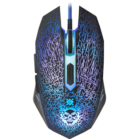 Мышь проводная Defender Shock GM-110L черный, 3200 dpi, USB, кнопки - 6