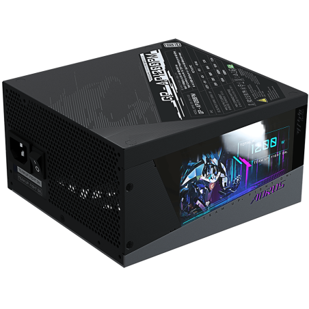 Блок питания Gigabyte GP-AP1200PM, 1200Вт, 80 PLUS Platinum, 140мм, модульный, черный