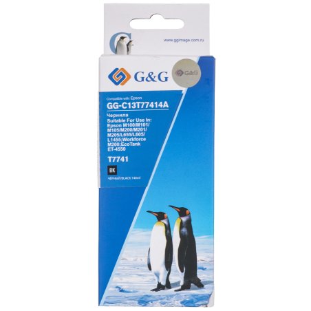 Чернила G&G GG-C13T77414A черный (140 мл) для Epson M100/105/200/205