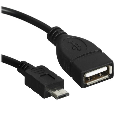 Кабель USB Rexant OTG micro USB на USB шнур 0.15 м черный