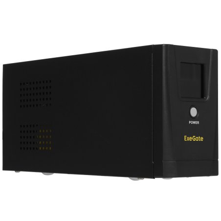 Источник бесперебойного питания ExeGate SpecialPro Smart LLB-1000.LCD.AVR.1SH.2C13.RJ.USB 1000VA/550W, LCD, AVR, 1*Schuko+2*C13, RJ45/11,USB, металлический корпус, черный