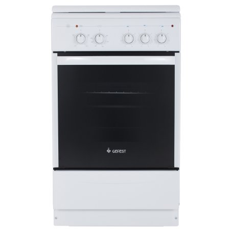 Плита электрическая Gefest 5140 белый, конфорок 3 электрических, духовка 55 л, 50 см x 85 см x 58.5 см