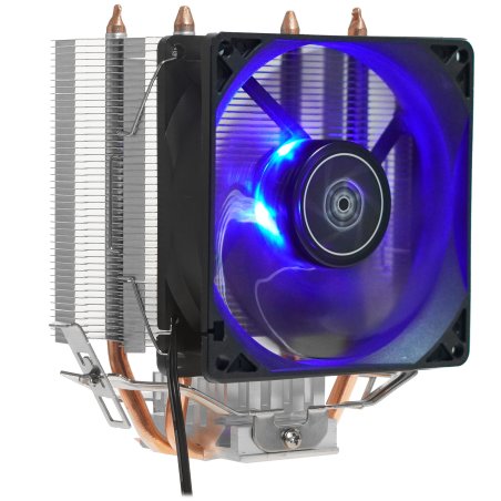 Кулер универсальный Silverstone SST-KR03 Kryton CPU Cooler, low noise, silent hydraulic bearing 92мм blue LED fan, universal Socket compatibility