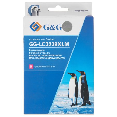 Картридж струйный G&G GG-LC3239XLM пурпурный (52мл) для Brother HL-J6000DW/J6100DW
