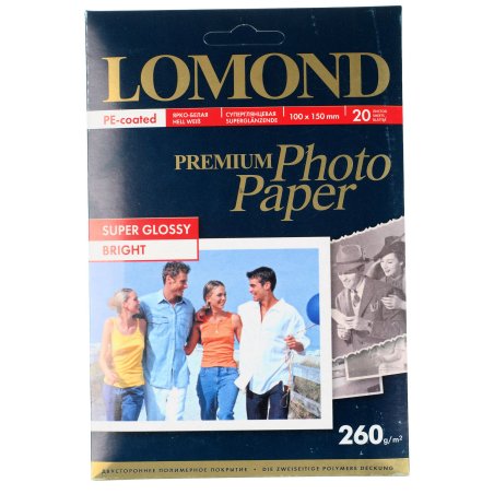 Фотобумага Lomond 1103102 10x15/260г/м2/20л./белый высокоглянцевое для струйной печати