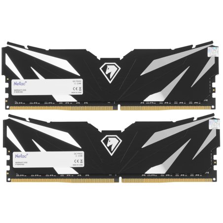 Оперативная память NETAC, DDR4, 16Gb (2x8Gb), 3200MHz, CL16, DIMM, с радиаторами, черный