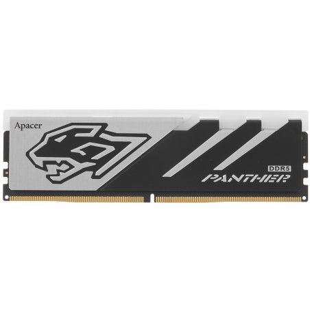 Оперативная память Apacer Panther RGB, DDR5, 16GB (1x16GB), 6000 MHz, CL40, с радиатором, черно-серый, RGB