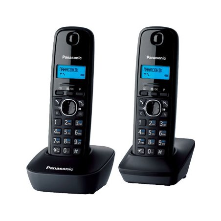 Телефон беспроводной (DECT) Panasonic KX-TG1612RUH (серый) Доп трубка в комплекте,АОН, Caller ID,12 мелодий звонка,поиск трубки