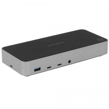 USB-хаб Satechi Dual Dock Stand Docking Station with NVMe SSD Enclosure 2xUSB 3.0, 3xType-C, 2xHDMI, DP,RJ-45, до 75Вт Черный Док-станция ST-DDSM