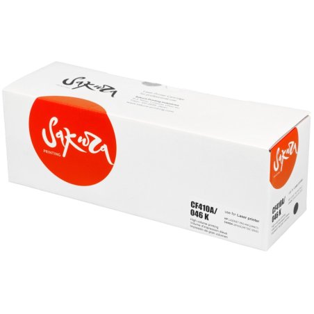 Картридж Sakura CF410A/046BK для HP и Canon, черный, 2200 к.