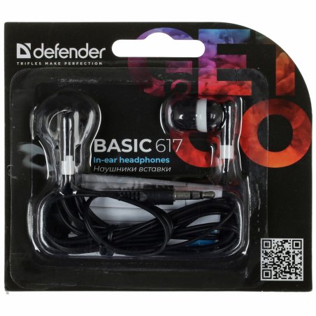 Наушники вставки Defender Basic 617 черный