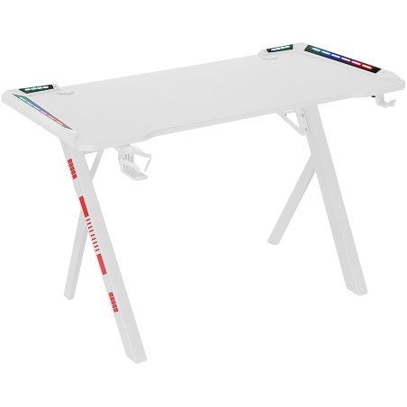 Стол игровой Defender Infinity RGb, подвес круж+гарн., бел, 120 5