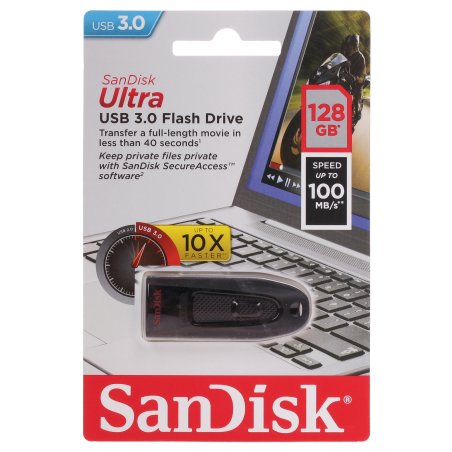 Флешка USBSanDisk 128Gb CZ48 Ultra SDCZ48-128G-U46 USB 3.0, черный USB Drive