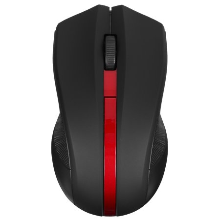 Мышь беспроводная HIPER HOMW-073 черный/красный, 1000 dpi, радиоканал, USB, кнопки - 3