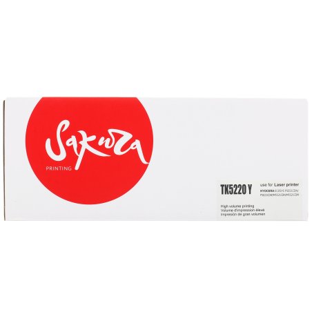 Картридж Sakura TK5220Y для Kyocera Mita ECOSYS p5020cdn/ p5021cdw/ m5221cdn/ m5521cdw, желтый, 1 200 к.