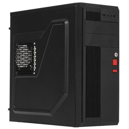 Компьютерный корпус Miditower ExeGate UN-605B Black, ATX, (UN500, 120мм), 2*USB, Audio, замок блокировки кнопки питания