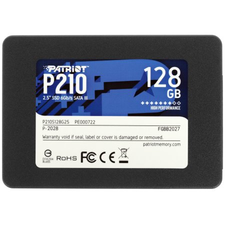 Накопитель SSD Patriot P210, 128Gb, SATA III, 2.5", R/W 450/430