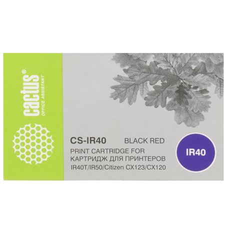 Картридж матричный Cactus CS-IR40 черный/красный (300 000 знаков) для Citizen IR40T/IR50/Citizen CX123/CX120