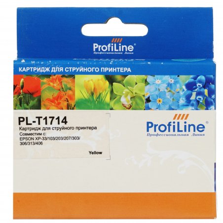 Картридж струйный ProfiLine PL-T1714 для Epson XP-33/103/203/207/303/306/313/406 экономичный повышенной емкости Yellow водн