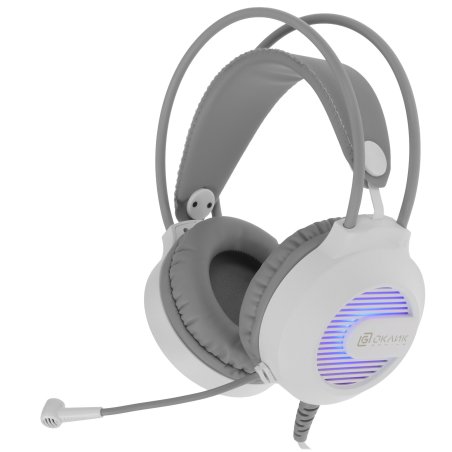 Наушники с микрофоном Оклик HS-L300G White белый 2.2м мониторные USB оголовье (1796952)