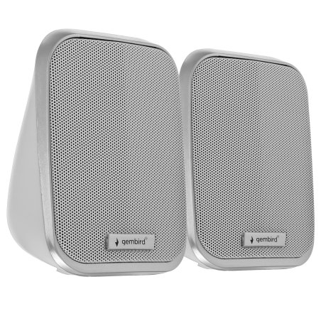 Акустическая система 2.0 Gembird SPK-100-W, белый, 6 Вт, регулятор громкости, USB-питание