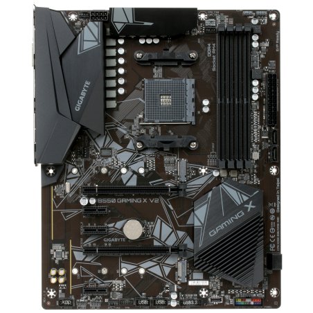 Материнская плата Gigabyte B550 GAMING X V2, AM4, AMD B550, 4xDDR4, 4xSATA, 2xM.2, 1xPCI-E 4.0 x16, 1xPCI-E 3.0 x2, 1xHDMI, 1xDVI-D, 1x 1Gb LAN, 1xUSB 3.2 Gen 2, 3xUSB 3.2 Gen 1, 2xUSB 2.0, 3x3.5 мм, 7.1, Standard-ATX