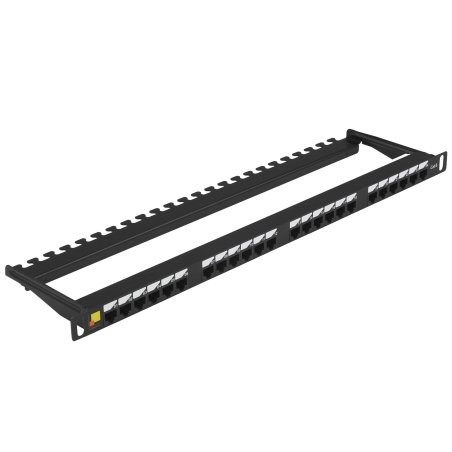 Патч-панель LANMASTER компактная 24 порта, UTP, кат.6, 0.5U