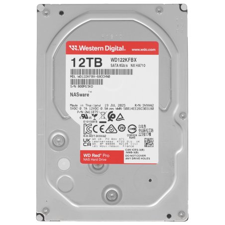 Жесткий диск WD SATA-III 12Tb WD122KFBX NAS Red Pro (7200rpm) 512Mb 3.5"