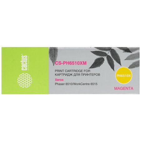 Картридж лазерный Cactus CS-PH6510XM (106R03694) пурпурный (4300 стр.) для Xerox Phaser 6510/WC6515
