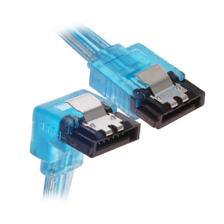 Кабель Vention SATA 3 M/SATA 3 M угол 90 с защелками, голубой - 0.5 м Кабель Vention SATA 3 M/SATA 3 M угол 90 с защелками, голубой - 0.5 м